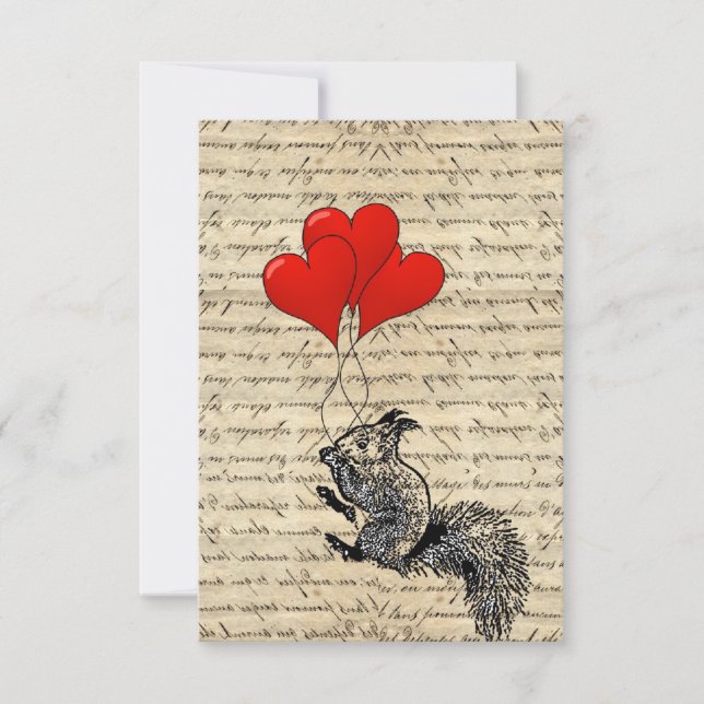 Eichhörnchen und Herzblasen (Vorderseite)