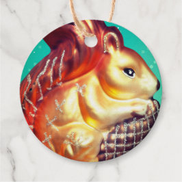 Eichhörnchen und Pinecone Vintage Ornamente Herbst Geschenkanhänger