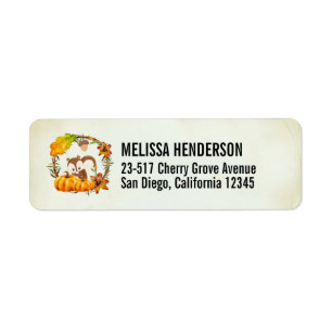 Eichhörnchen und Pumpkins Rustikaler Kranz