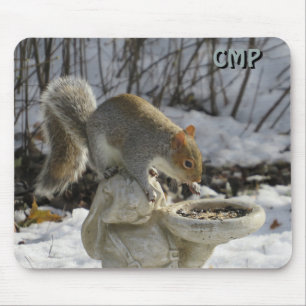 Eichhörnchen- und Vogelfutterstelle mit Ihren Init Mousepad