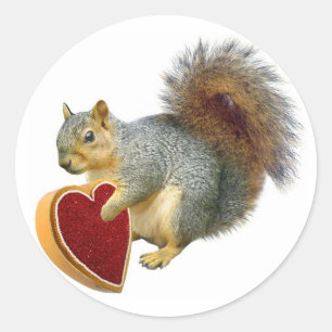 Eichhörnchen Valentine Runder Aufkleber