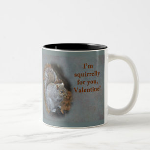 Eichhörnchen-Valentinstag-Karte Zweifarbige Tasse