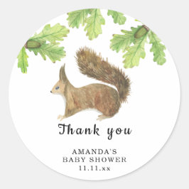 Eichhörnchen - vielen Dank Runder Aufkleber