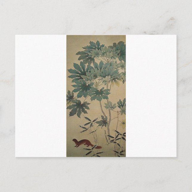 Eichhörnchen von Hishida Shunso Postkarte (Vorderseite)
