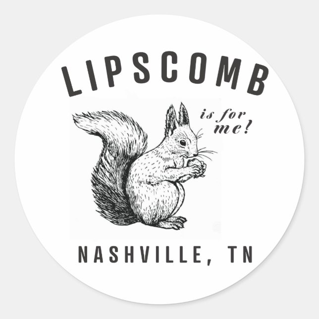 Eichhörnchen von Lipscomb Stickers (Vorderseite)