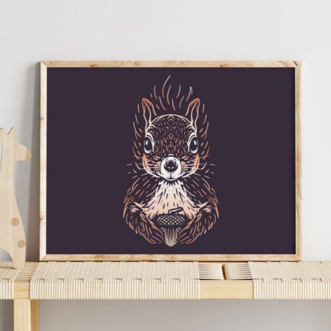 Eichhörnchen | Waldtierhörnchenmauer Print Poster (Von Creator hochgeladen)