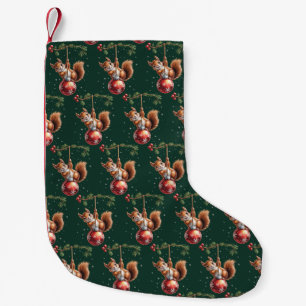 Eichhörnchen Weihnachten Winter Schneeflocke Winte Kleiner Weihnachtsstrumpf