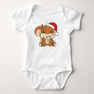 Eichhörnchen Weihnachten Wintertiere Feiertage Eic Baby Strampler