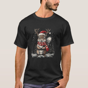 Eichhörnchen Weihnachts-Weihnachtsmannmütze Pajama T-Shirt