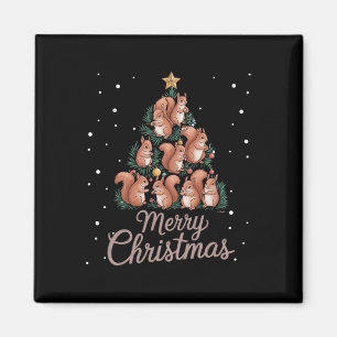 Eichhörnchen Weihnachtsbaum 1 Magnet