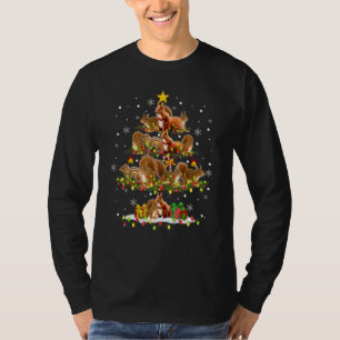 Eichhörnchen-Weihnachtsbaum-Dekorationen Xmas-Feie T-Shirt