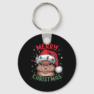 Eichhörnchen Weihnachtsbaum Lichter Xmas Sweater M Schlüsselanhänger