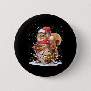 Eichhörnchen Weihnachtsbeleuchtung Dekoration Funn Button