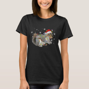 Eichhörnchen Weihnachtsbeleuchtung Lustige Weihnac T-Shirt