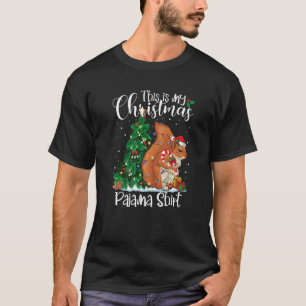 Eichhörnchen Weihnachtsbeleuchtung Pajama Eichhörn T-Shirt