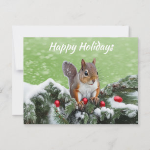 Eichhörnchen Weihnachtsfeiertage Postkarte