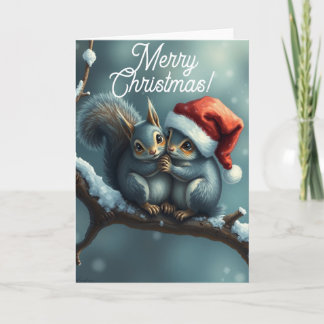 Eichhörnchen-Weihnachtskarte Karte