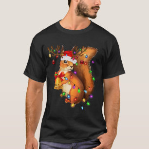 Eichhörnchen-Weihnachtslicht-Familie passende Pyja T-Shirt
