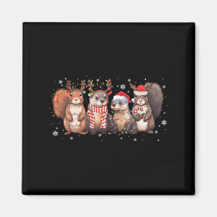 Eichhörnchen Weihnachtslicht Funny Xmas Eichhörnch Magnet
