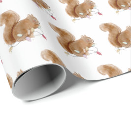 Eichhörnchen Weihnachtslichtpapier Geschenkpapier