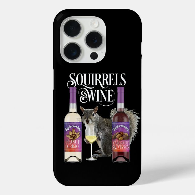 Eichhörnchen & Wein - Funny Squirrel Lover und Wei Case-Mate iPhone Hülle (Rückseite)