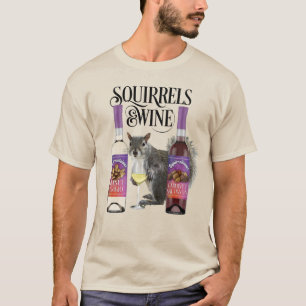 Eichhörnchen & Wein - Funny Squirrel Lover und Wei T-Shirt