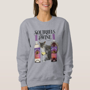 Eichhörnchen & Wein - Lustiges Eichhörnchenliebhab Sweatshirt