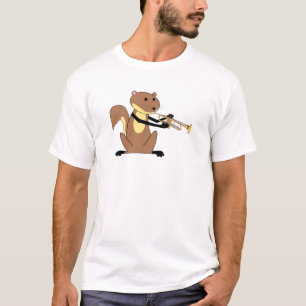 Eichhörnchen, welches die Trompete spielt T-Shirt