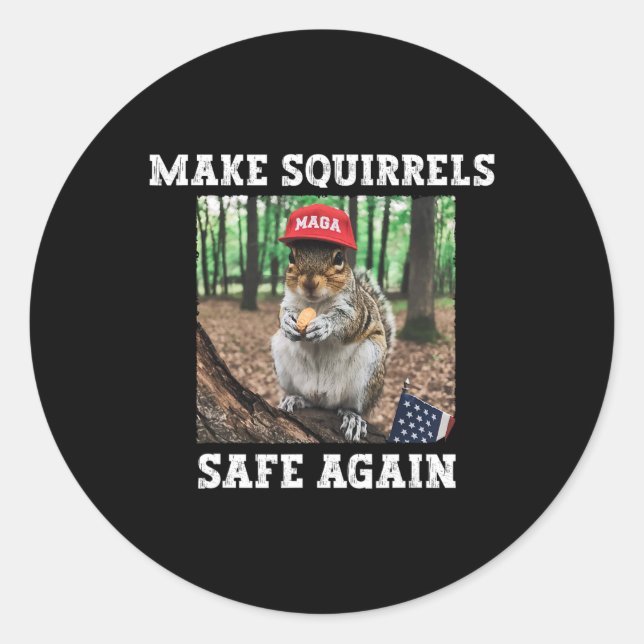 Eichhörnchen wieder sicher machen Funny Squirrels  Runder Aufkleber (Vorderseite)