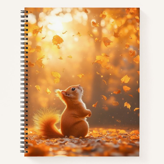 Eichhörnchen Wildtier Liebendes Porträt  Notizbuch (Vorderseite)