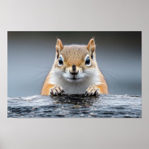 Eichhörnchen Wildtier Liebendes Porträt Poster
