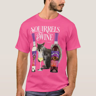 Eichhörnchen Wine Funny Squirrel Lover und Wein Dr T-Shirt