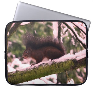 Eichhörnchen Winter Foto Neoprenschläfer 15" Laptopschutzhülle