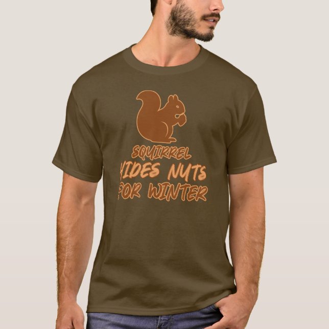 Eichhörnchen-Wintersturm-Warnungsdesign T-Shirt (Vorderseite)