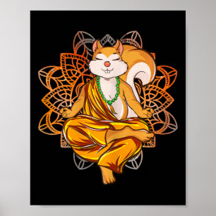 Eichhörnchen Yoga Meditation  Poster