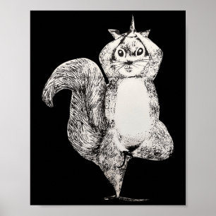 Eichhörnchen Yoga  Poster