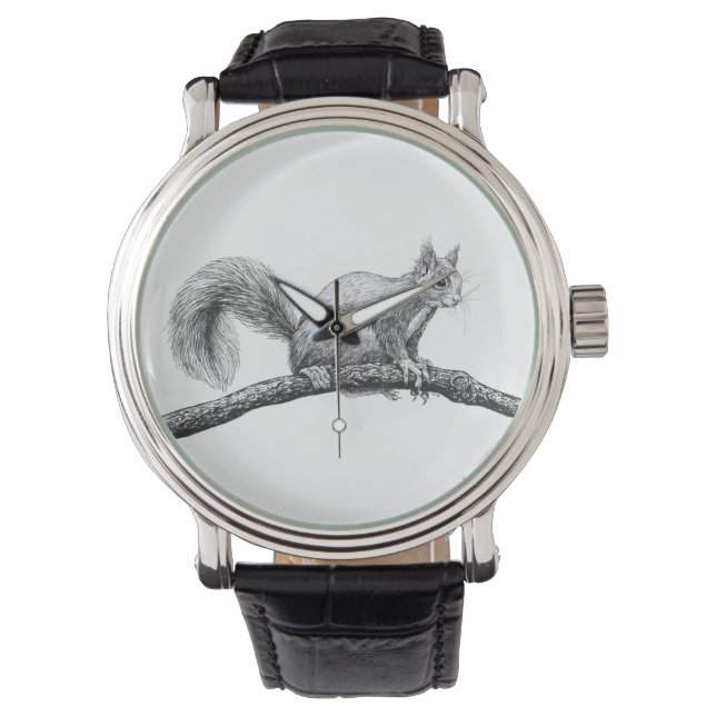 Eichhörnchen zeichnend armbanduhr (Vorderseite)