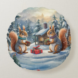 Eichhörnchenbauweise von Rich AMeN Gill Rundes Kissen