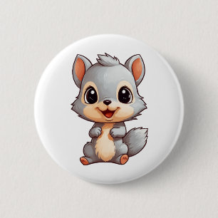 Eichhörnchenbild des Cartoon Button