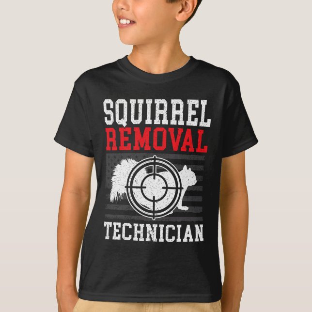Eichhörnchenentzug Techniker Eichhörnchenjagd Tier T-Shirt (Vorderseite)