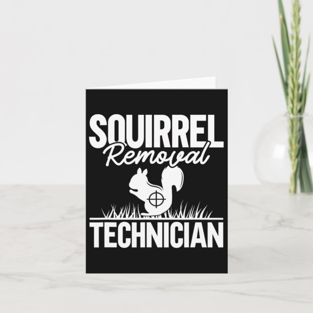 Eichhörnchenentzug Techniker Funny Squirrel Jagd Karte (Vorderseite)