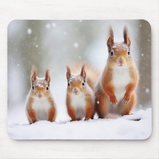 Eichhörnchenfamilie Wandernatur Mousepad (Vorne)