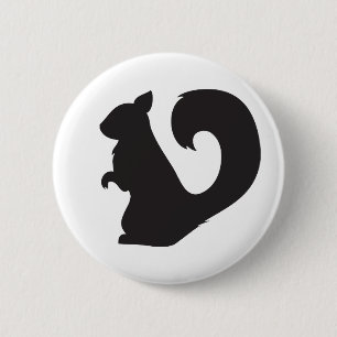 EichhörnchenlebewesenwaldSilhouettegraphik Button