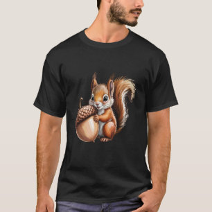 Eichhörnchenliebhaber Waldtiere Motiv Natur Nageti T-Shirt