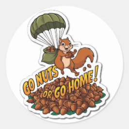 Eichhörnchen's Nutty Adventure - Acorn Skydiving Runder Aufkleber
