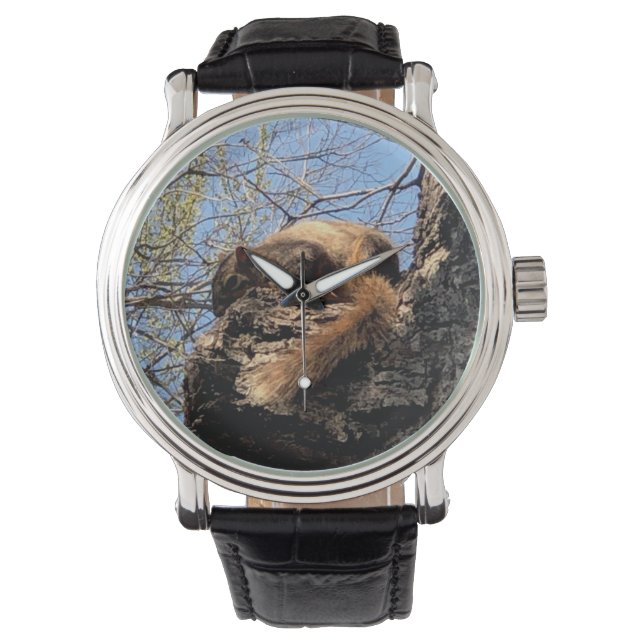 Eichhörnchenwache Armbanduhr (Vorderseite)