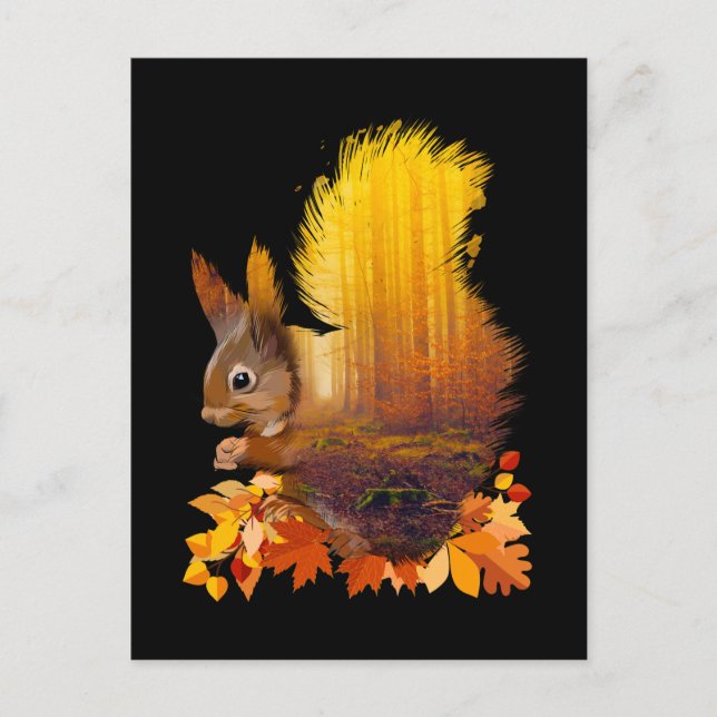 Eichhörnchenwald Animal Lover Postkarte (Vorderseite)
