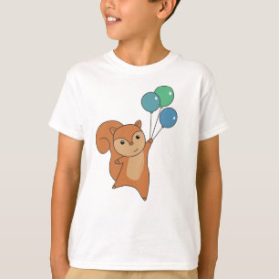 Eichhörnchenwald Fliegen Balloons T-Shirt