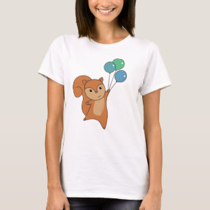 Eichhörnchenwald Fliegen Balloons T-Shirt