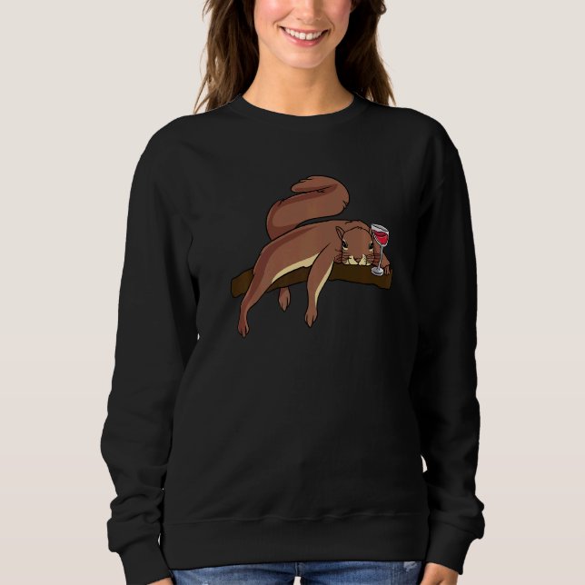 Eichhörnchenweinglas für Eichhörnchen Sweatshirt (Vorderseite)